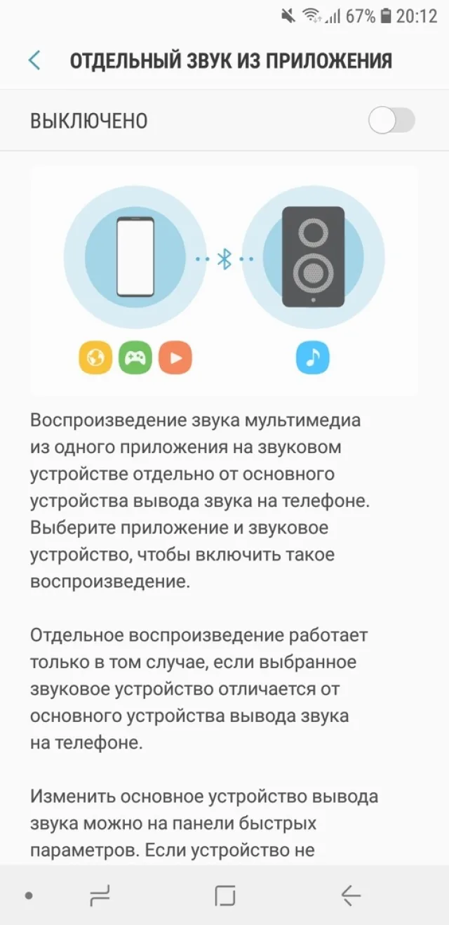 Режим "Отдельный звук"