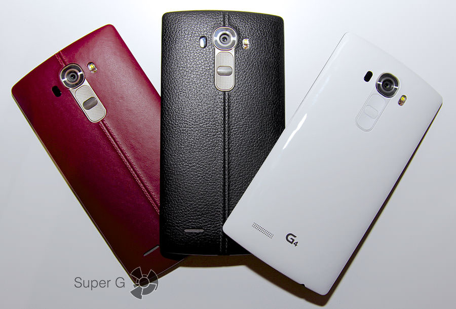 Красный, черный и белый LG G4