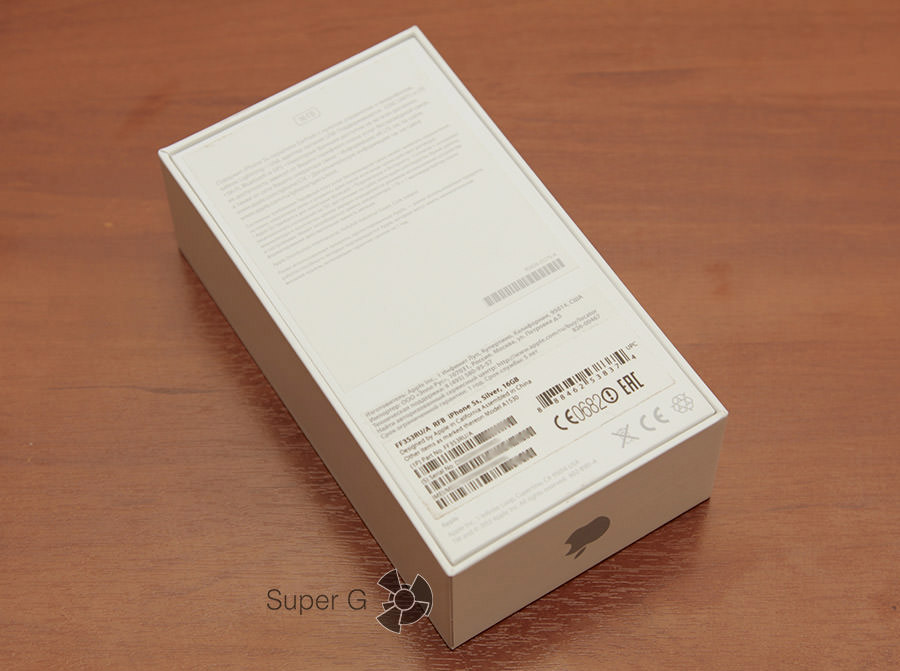 Упаковка iPhone 5S как новый
