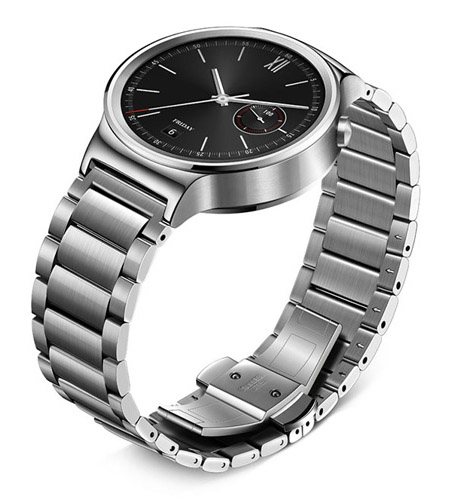 Huawei Watch из стали и со стальным серебристым браслетом