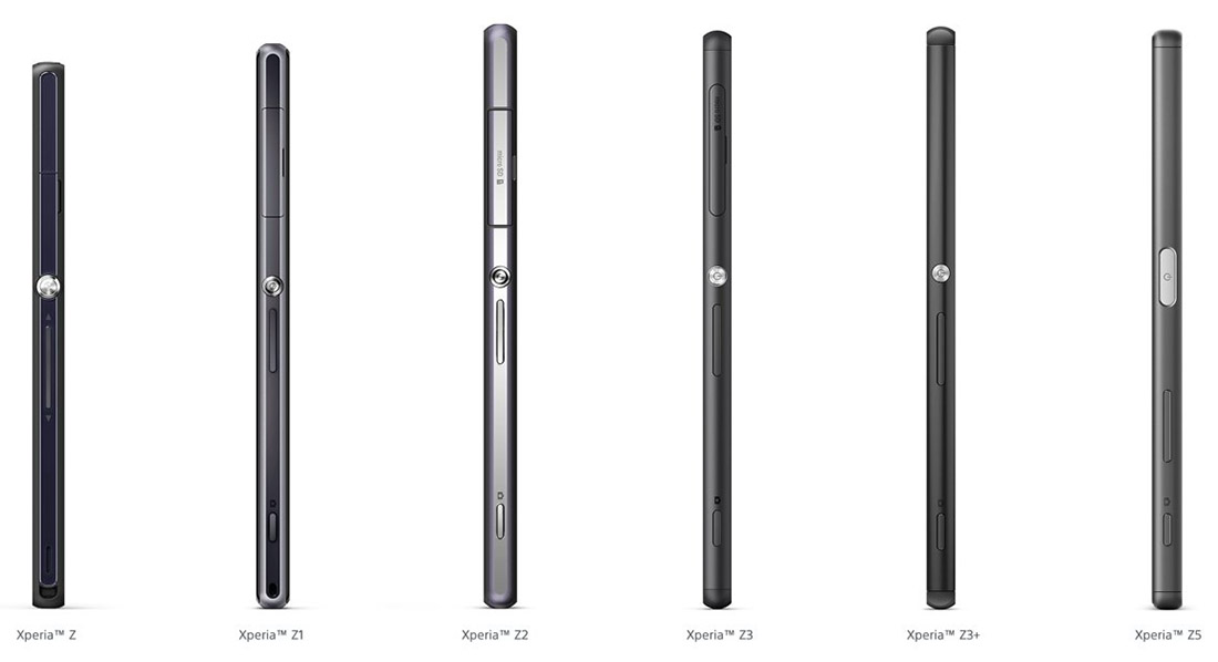 Развитие дизайна в линейке Sony Xperia