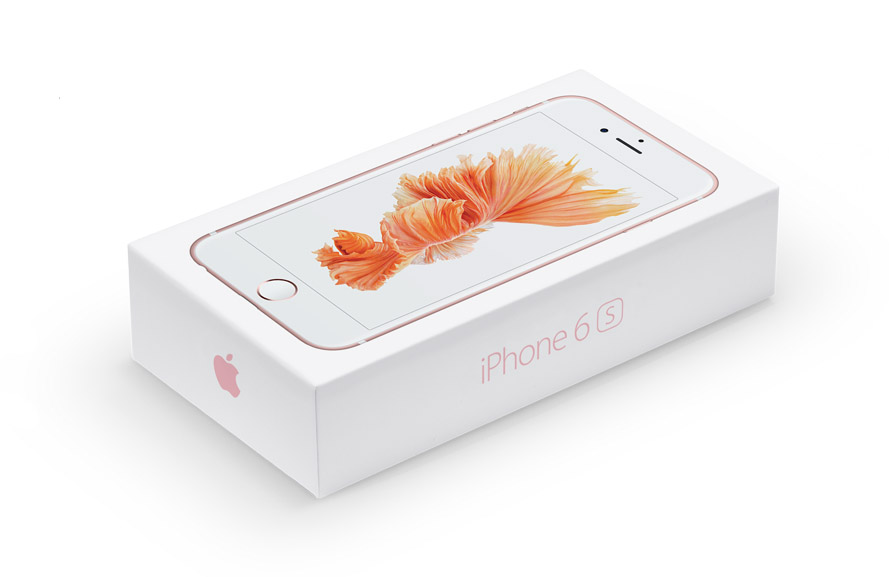 Упаковка от iPhone 6S розовый