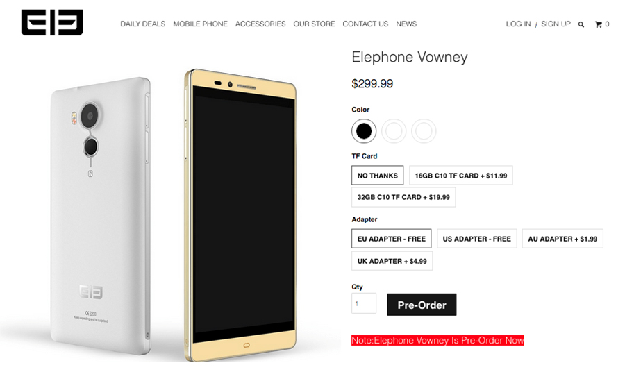 Elephone Vowney
