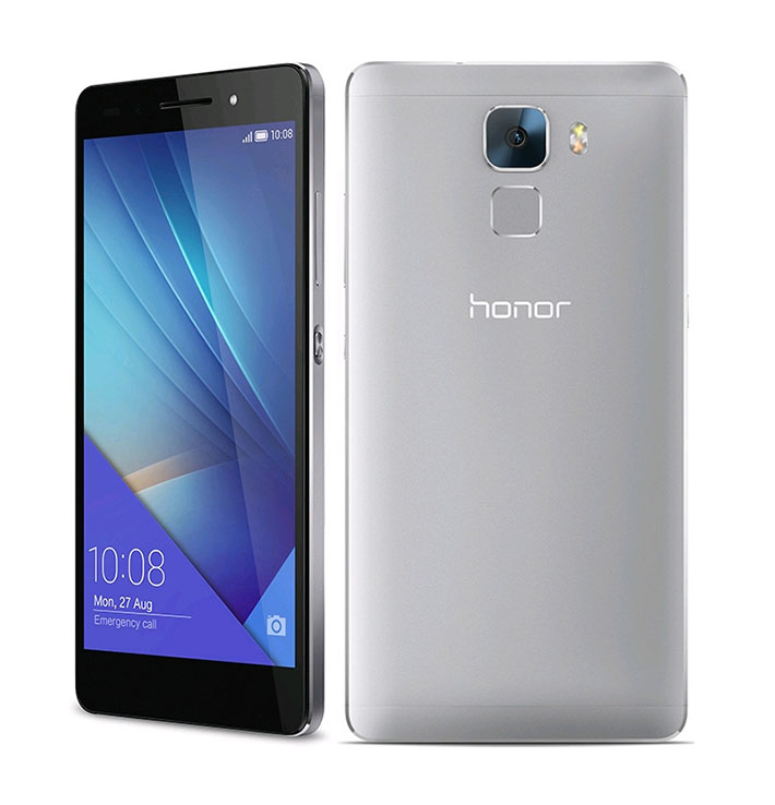 Huawei Honor 7 с пластиковыми вставками, прикрывающими антенны