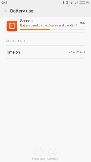 Время автономной работы Xiaomi Redmi Note 3 (время работы экрана)