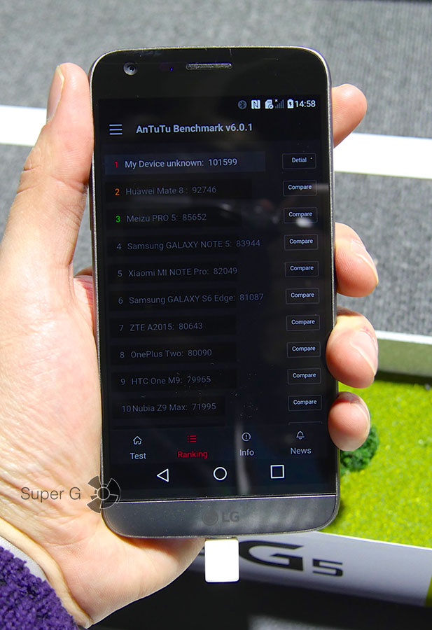 LG G5 производительность тестирование