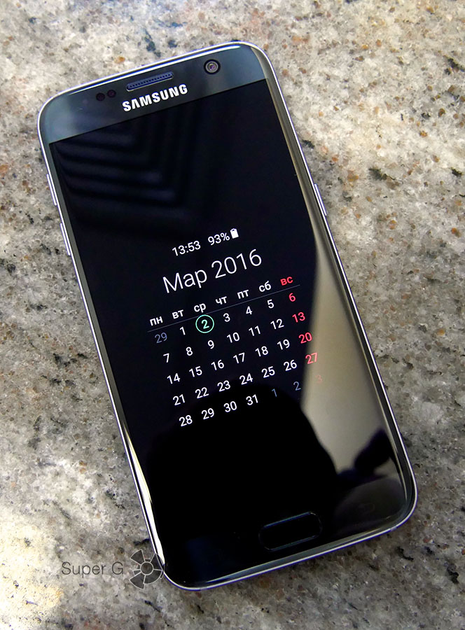 Всегда включенный дисплей в Samsung Galaxy S7