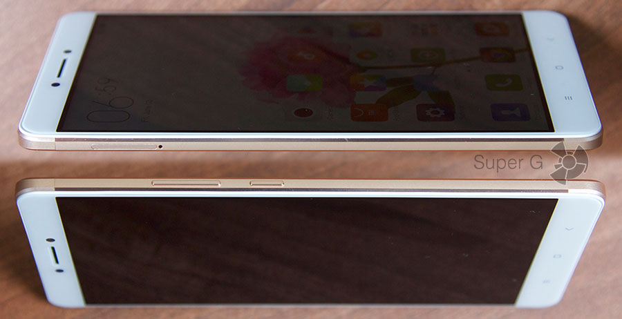 Боковые стороны смартфона Xiaomi Mi Max 