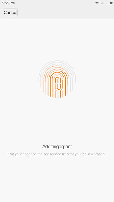 Добавление отпечатка пальца на Xiaomi Mi Max