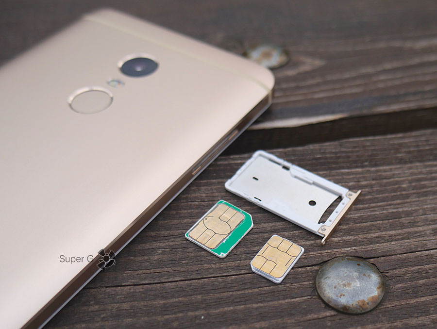 Xiaomi Redmi Note 4 поддерживает работы Micro + Nano SIM