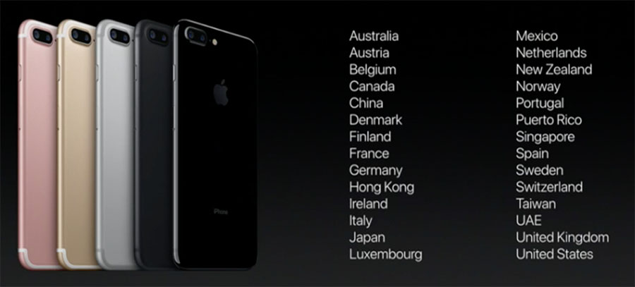 Старт продаж iPhone 7 - страны первой волны