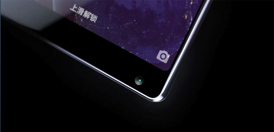 Фронтальная камера Xiaomi MIX расположена в нижней части смартфона