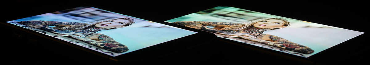 Экран AGM X1 (слева), а дисплей OnePlus 3T (справа) (3)
