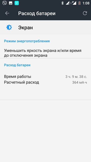 Время работы экрана OnePlus 3T на одном заряде