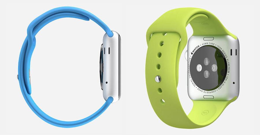 Apple Watch Sport (синие и зеленые)