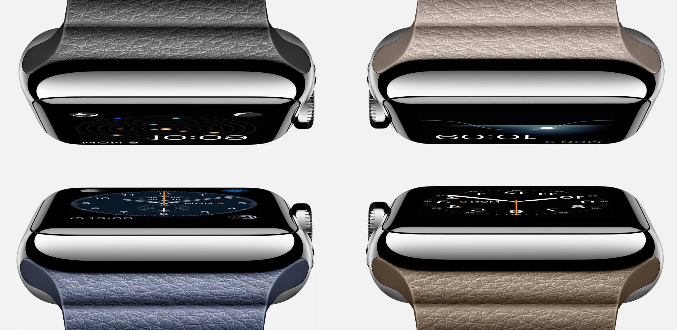 Apple Watch с кожаным фактурным ремешком