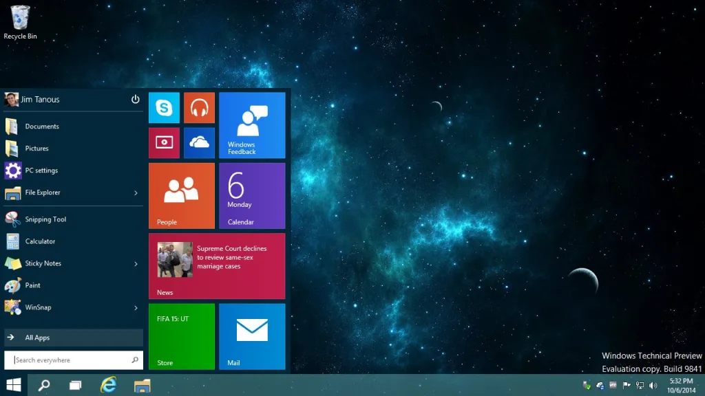 Windows 10 Desktop