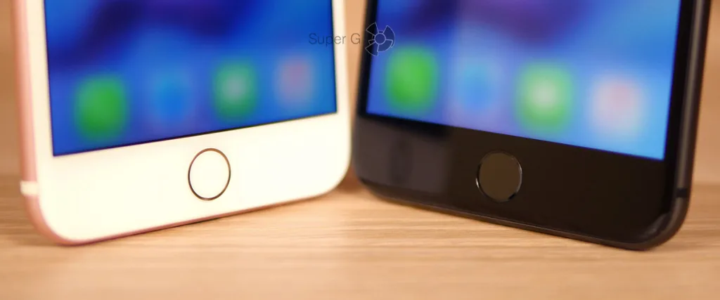 Скорость работы сканера отпечатков пальцев Touch ID iPhone 8 Plus (справа) и iPhone 7 Plus