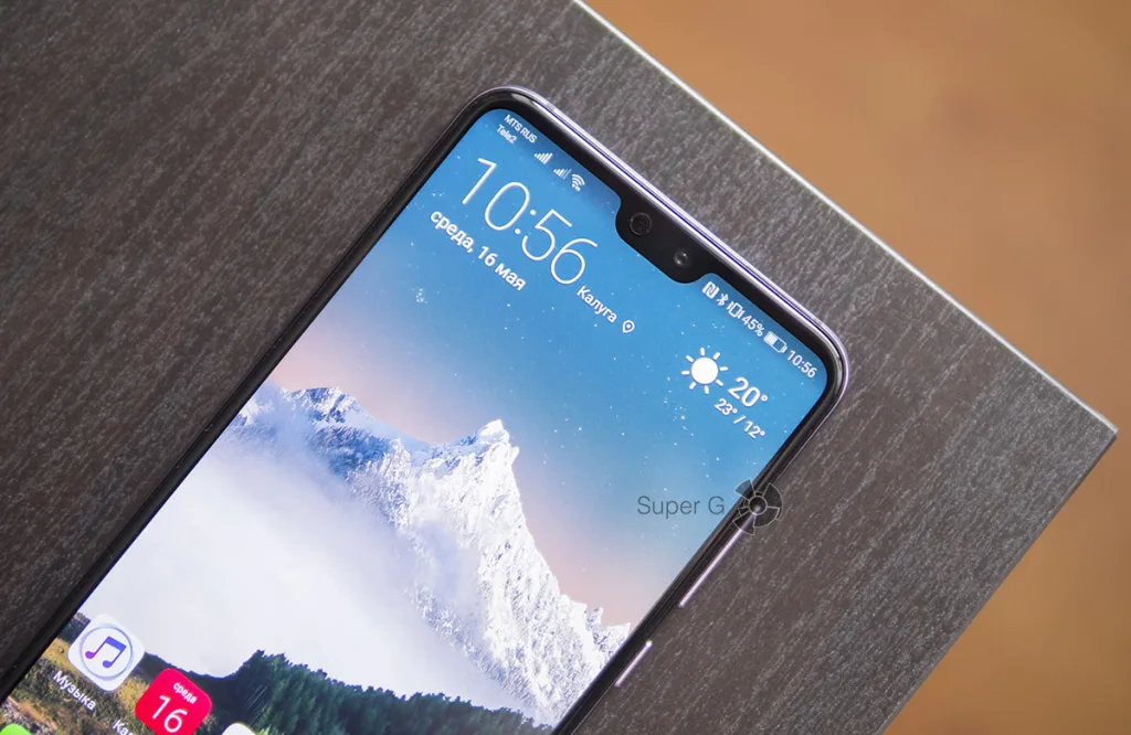 Выступающий островок с фронтальной камерой и разговорным динамиком для Huawei P20 Pro