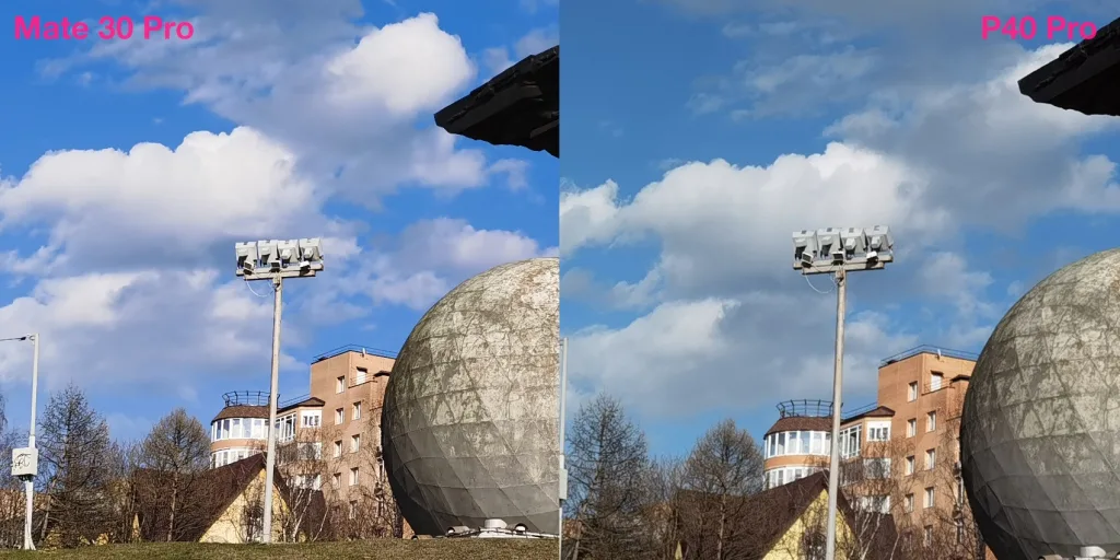 Сравнение основной камеры Huawei Mate 30 Pro и P40 Pro
