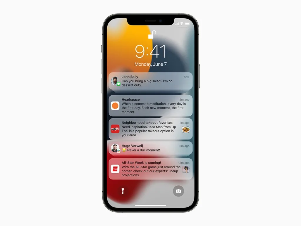 iOS15 Уведомления
