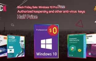 Черная пятница распродажа: лицензии на Windows 10 Pro Free и Kaspersky IS за полцены
