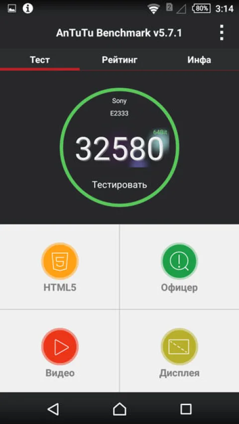 AnTuTu и Sony Xperia M4 Aqua Dual