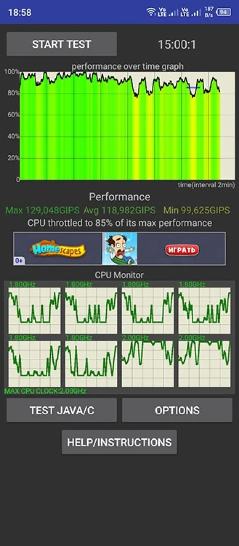Infinix HOT 10S CPU Throttling