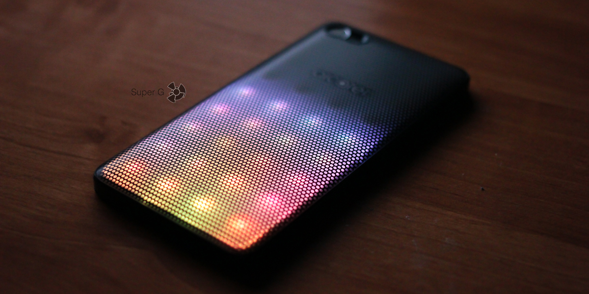 Пример работы LED-крышки Alcatel A5 LED