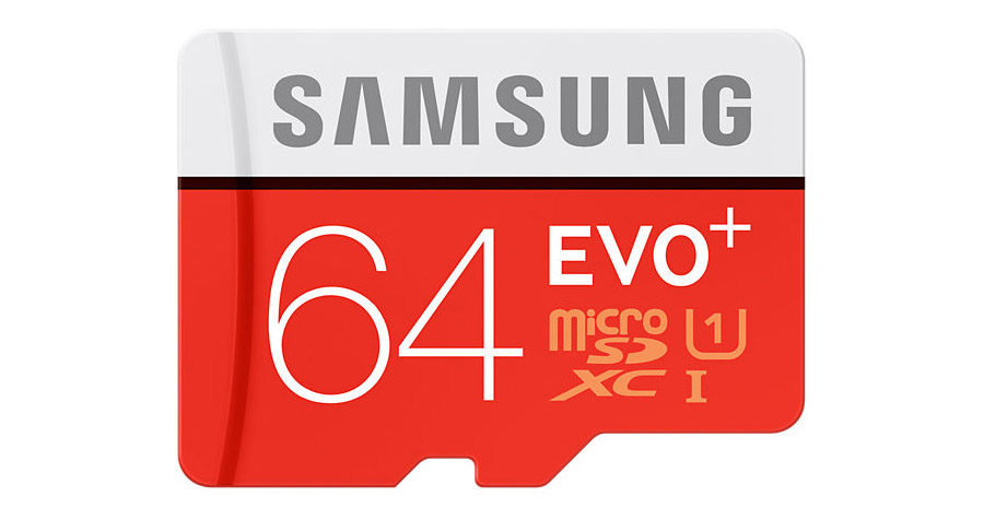 Карточка Micro SDXC Samsung EVO+ на 64 ГБ