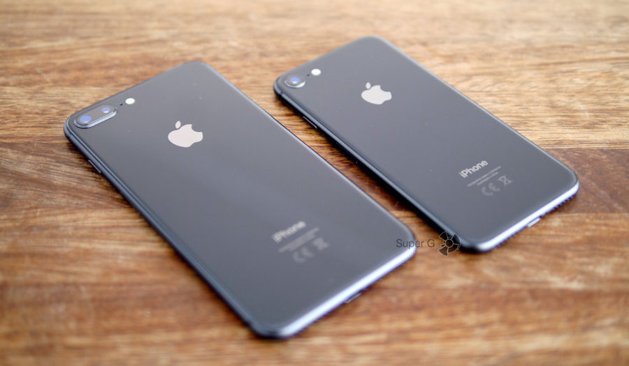 Размеры iPhone 8 Plus (он слева) и iPhone 8 (справа)
