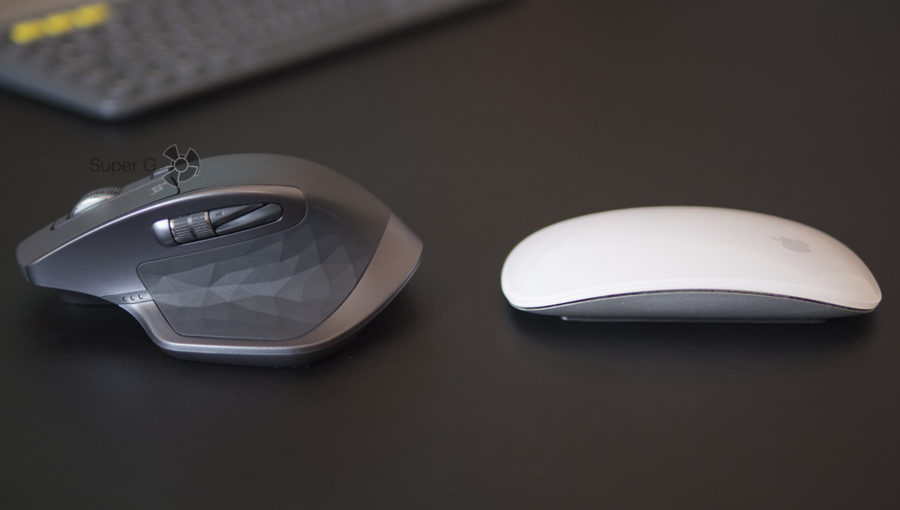 Logitech MX Master 2S (слева) и Apple Magic Mouse (справа)