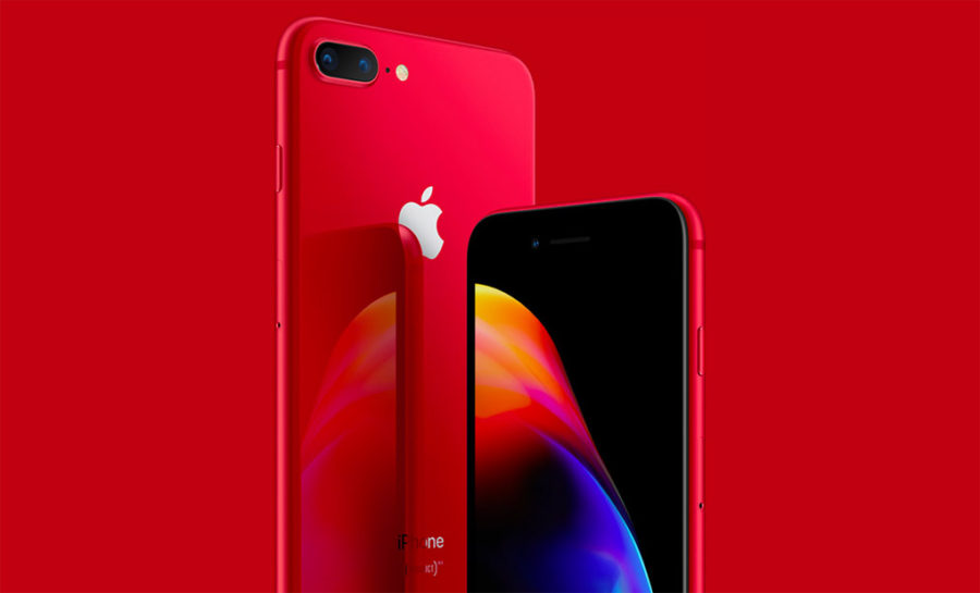 iPhone 8 Plus and 8 in red color