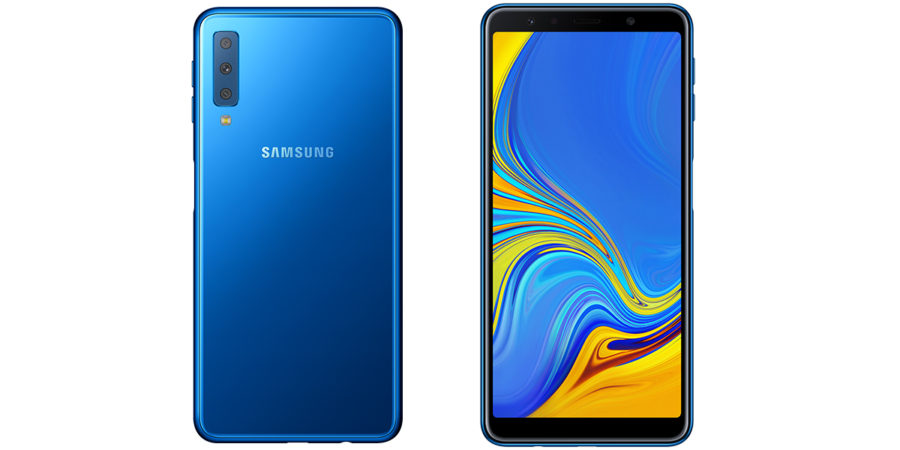 Синий Samsung Galaxy A7 (2018)