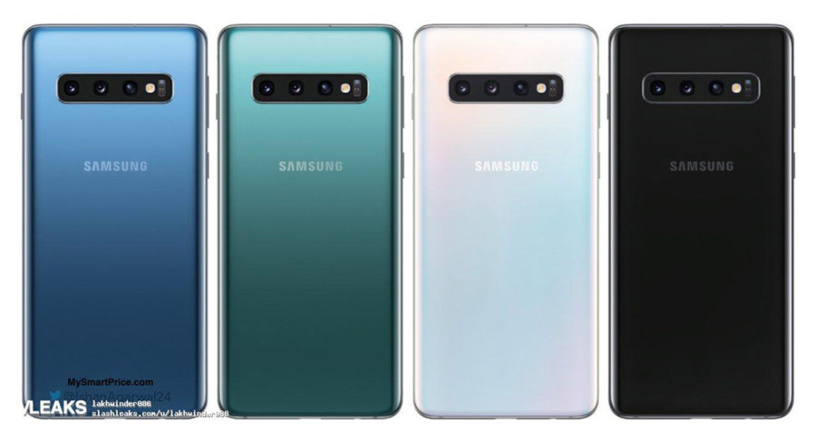 Samsung Galaxy S10 цвета корпуса