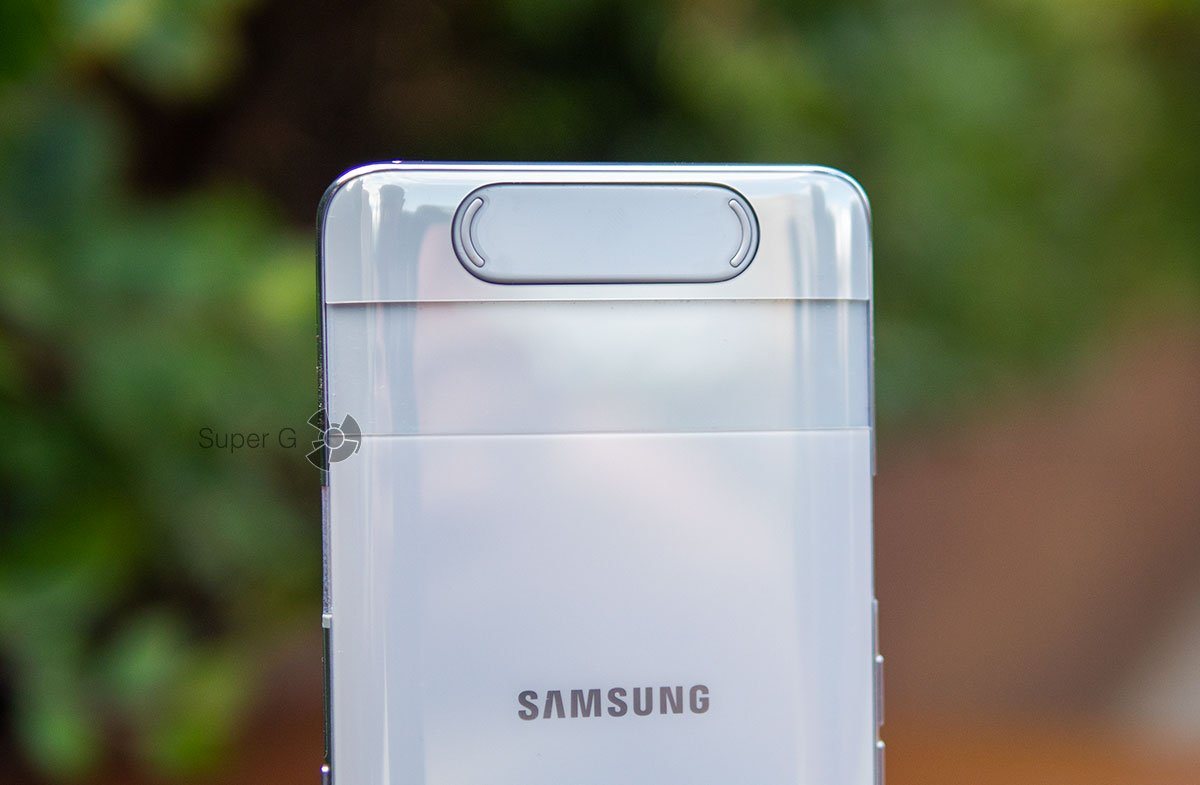 Поворотная камера Samsung Galaxy A80 (вид сзади)