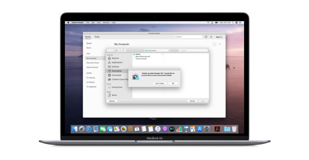 Безопасность и запрет действий приложениям в macOS Catalina