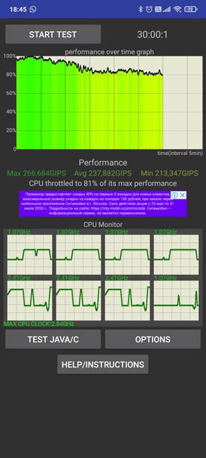 Poco F2 Pro CPU Throttling Test