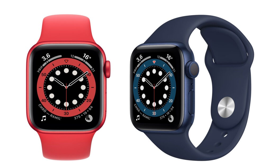 Apple Watch Series 6 Red and Blue