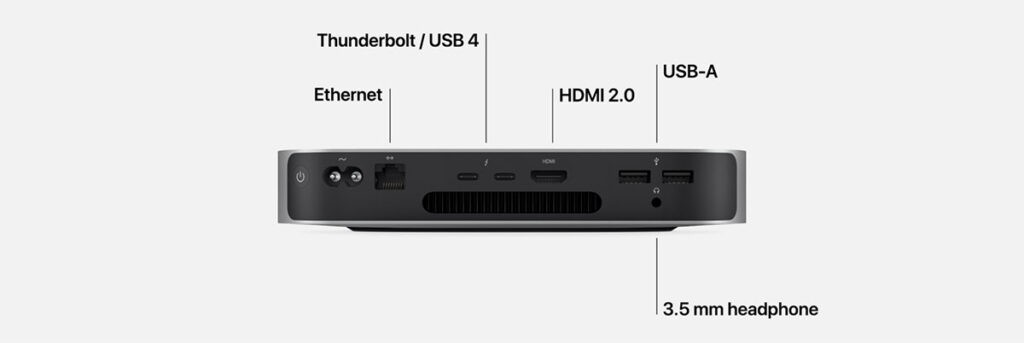 Mac mini разъёмы USB 4