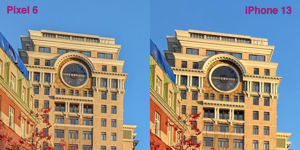 Сравнение качества фото с камеры Pixel 6 и iPhone 13 (3)